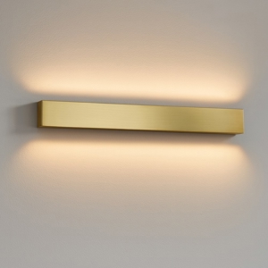 Applique rettangolare 90cm oro led 36w 3000k moderna
