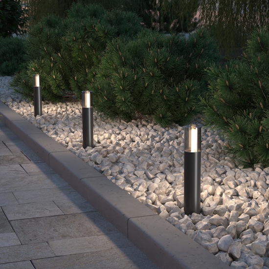 Maytoni glide lampione da giardino cilindrico con picchetto ip54