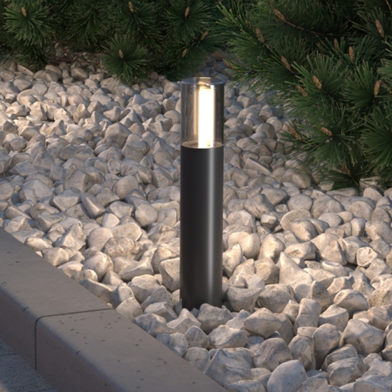 Maytoni glide lampione da giardino cilindrico con picchetto ip54