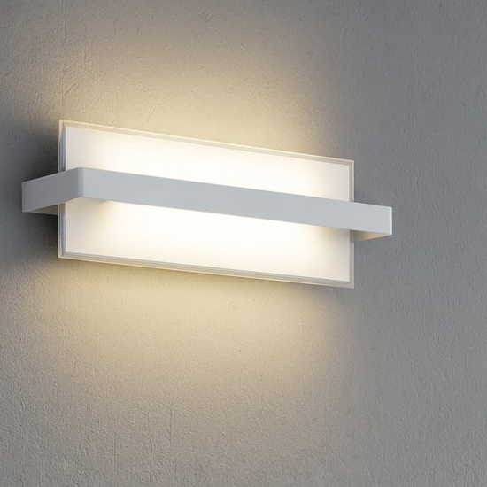 Applique da parete moderna vetro bianco toplight cross