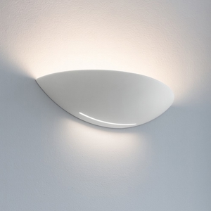 Isyluce shell applique di gesso bianca 