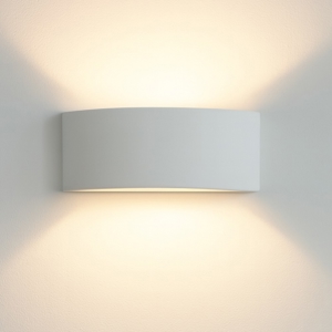 Isyluce applique in gesso curvo bianco moderno