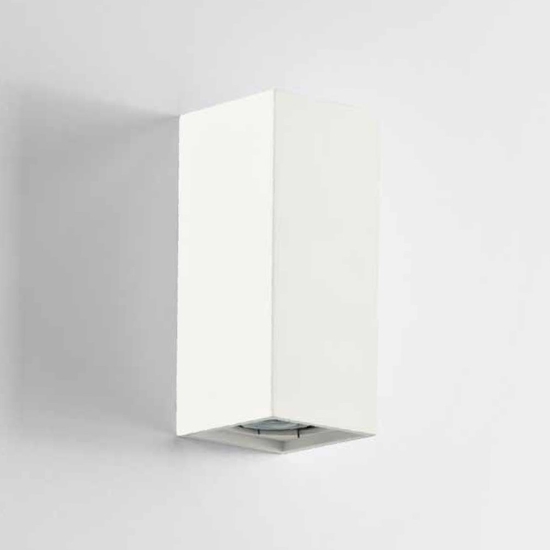 Applique verticale di gesso bianco isyluce squadrato