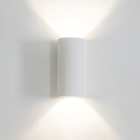 Applique di gesso isyluce per interni cilindro bianco