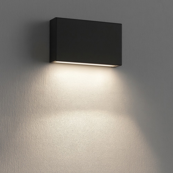 Applique led 14w 4000k linea light box w1 grigio cemento mono emissione