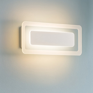Linea light antille s bianco applique led 14w 3000k design moderna
