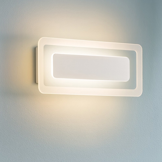 Linea light antille s bianco applique led 14w 3000k design moderna