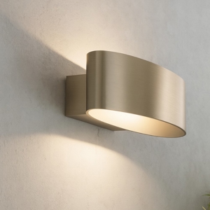 Eglo maccacari applique led 10w 3000k ovale design moderna nickel