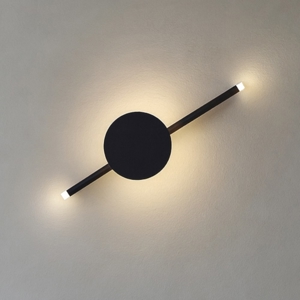 Applique led 3000k 16w nera ondaluce ap james design moderna