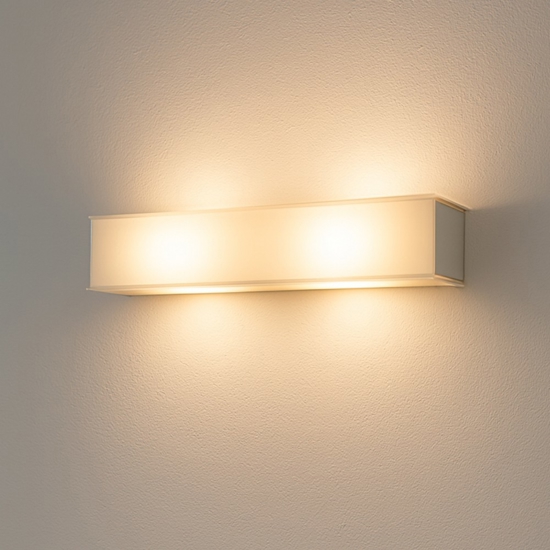 Applique da parete vetro bianco lucido moderna