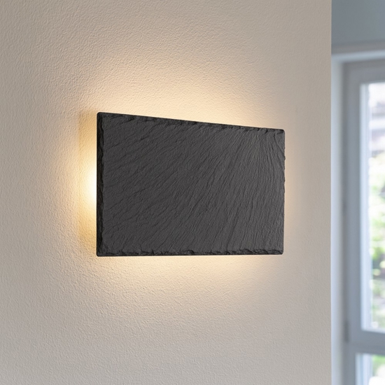 Applique di ardesia led 9w 3000k dimmerabile antracite