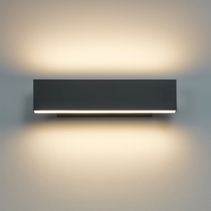 Applique led 12w 3000k antracite design moderna rettangolare