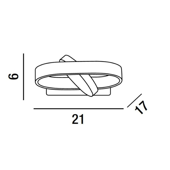 Applique led 6w cct orientabile moderno bianco perenz belt