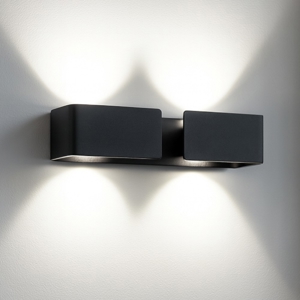 Applique led 3000k design moderno nero isyluce