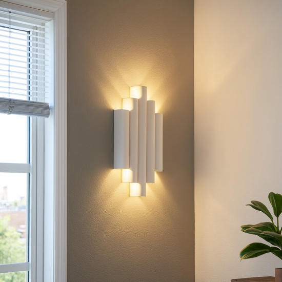 Applique led 21w 3000k bianco design moderna per salone