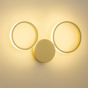 Applique led 20w 4000k ap pois ondaluce oro design moderna