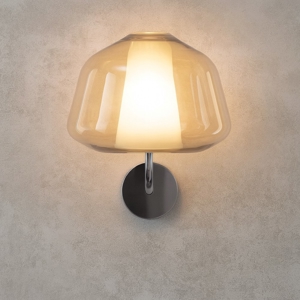 Applique da parete toplight vetro pirex ambra