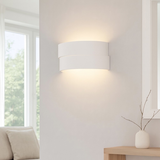 Applique di gesso pitturabile design moderna curva
