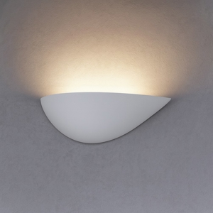 Applique destra in gesso bianco design moderna