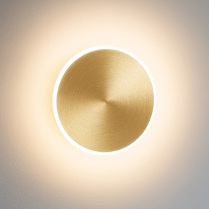 Gea luce fortuna applique led 20w 3000k oro rotonda moderna
