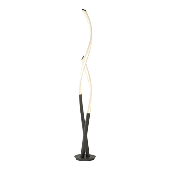 Piantana design fiamma con finiture titanio led 30w 2250lm 3000k dimm