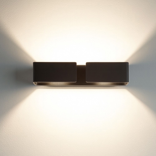 Isyluce applique graffa nero led design moderna 40w 3000k