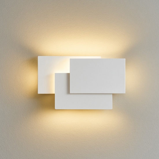 Applique led 36w 3000k design moderna rettangoli bianco
