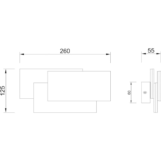Applique led 12w 3000k bianco design moderna