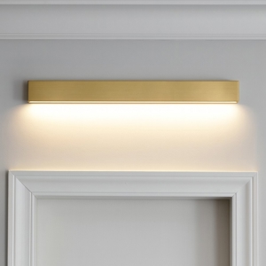 Applique ottone box w1 led 41w 3000k mono emissione linea light