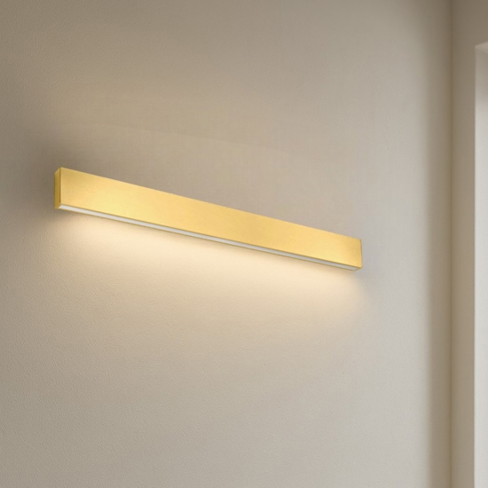 Applique ottone box w1 led 41w 3000k mono emissione linea light