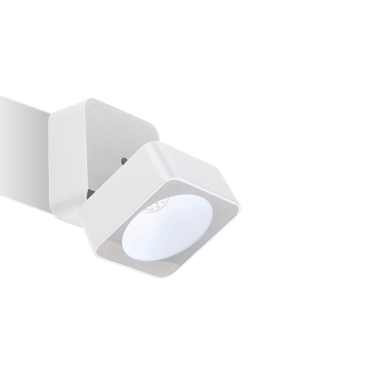 Faretto da esterno quadato bianco led 7w 4000k orientabile ip54
