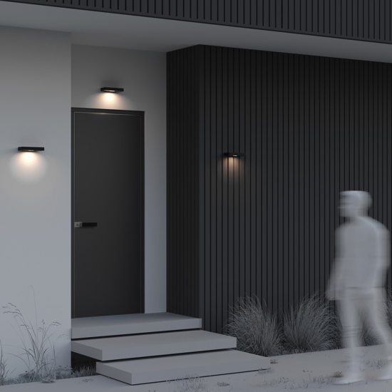 Maytoni pir applique da esterno sensore di movimento led 3000k ip54