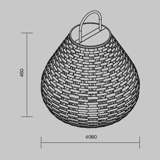 Maytoni plet lampada da esterno design rustico led 3000k ip65