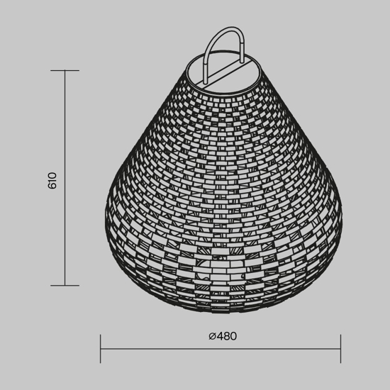 Maytoni plet lampada da esterno giardino traforata led 3000k ip65