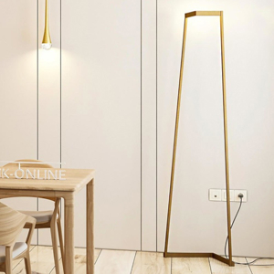 Lampada da terra design moderno metallo oro led 3000k dimmerabile