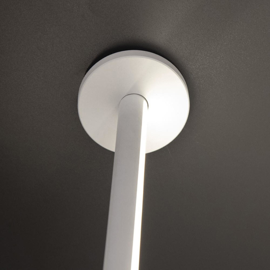 Piantana da terra sospesa bianca led 3000k dimmerabile cavo regolabile