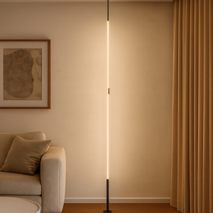 Lampada da terra nera led 3000k cavo allungabile sospesa