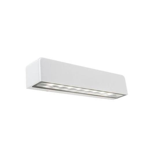 Applique da esterno bianca rettangolare led 9w 3000k
