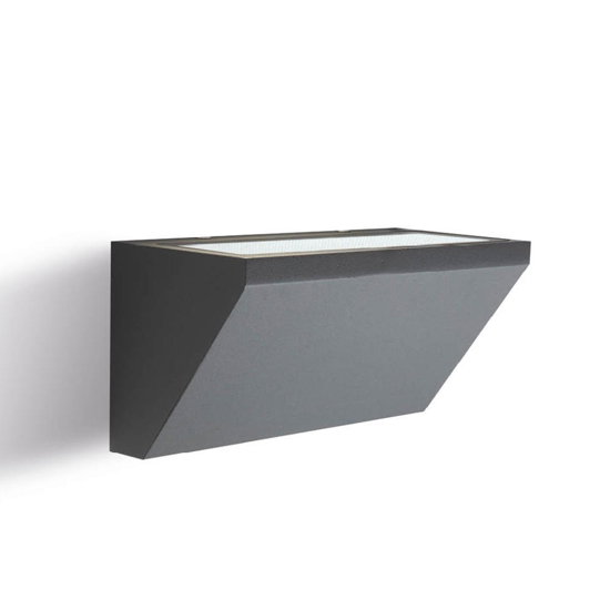Applique da esterno grafite moderna led 18w 3000k ip65