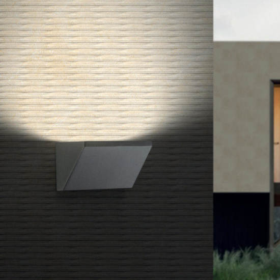 Applique da esterno grafite moderna led 18w 3000k ip65