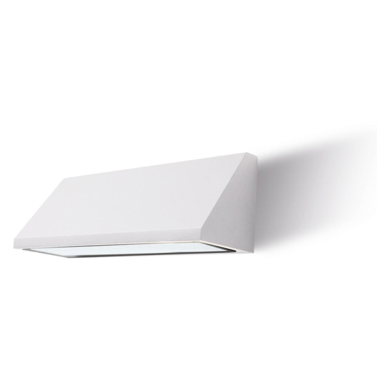 Applique da esterno squadrata moderna bianca led 30w 3000k
