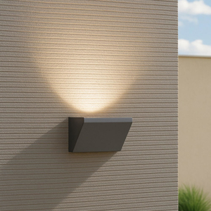 Applique da esterno balcone moderna grafite led 18w 4000k ip65
