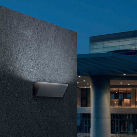 Applique grigia per esterno balcone led 30w 4000k ip65