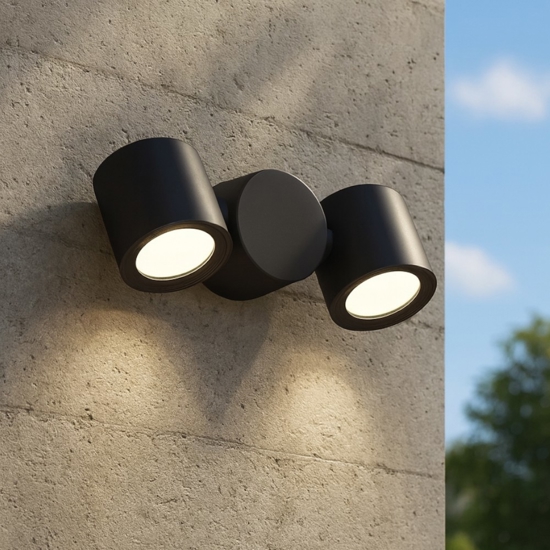 Maytoni wall street applique da esterno 2 luci orientabili ip54