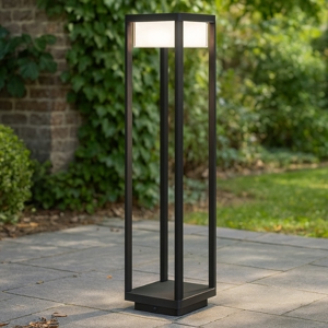 Maytoni baker street lampione da giardino rettangolare led 3000k ip65