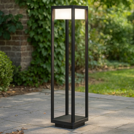 Maytoni baker street lampione da giardino rettangolare led 3000k ip65