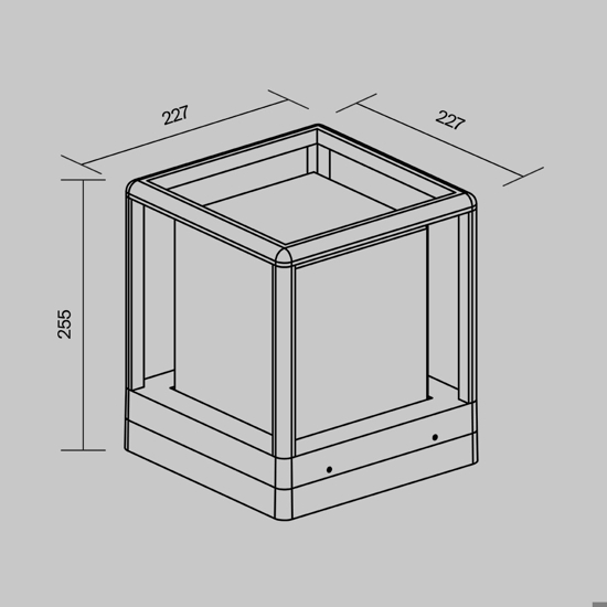 Maytoni trim lampada da esterno cubica moderna ip65
