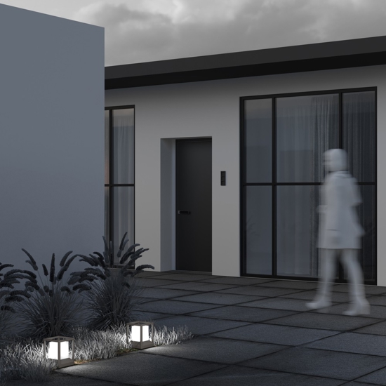 Maytoni trim lampada da esterno nera design minimal ip65