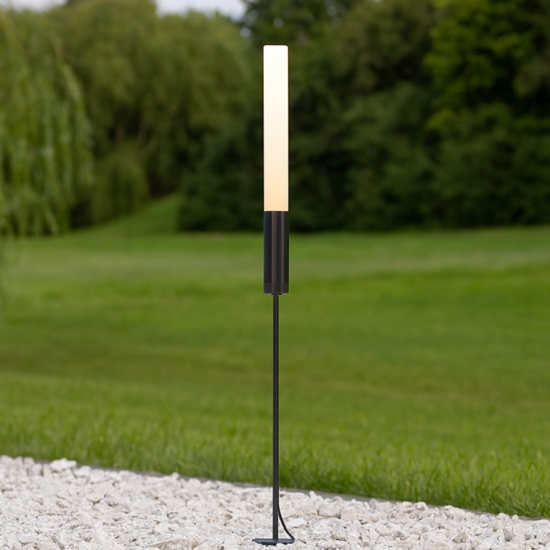 Maytoni flare lampione da giardino con picchetto moderno led 3000k ip65