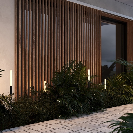 Maytoni flare lampione da giardino con picchetto moderno led 3000k ip65